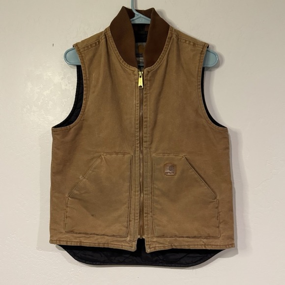 Carhartt Other - Vintage Carhartt V02 BRN Sandstone Arctic Quilt Lined Duck Vest Mens Small Brown